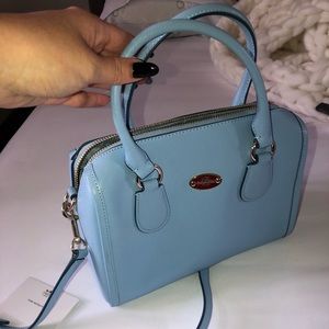 COACH baby blue leather bag